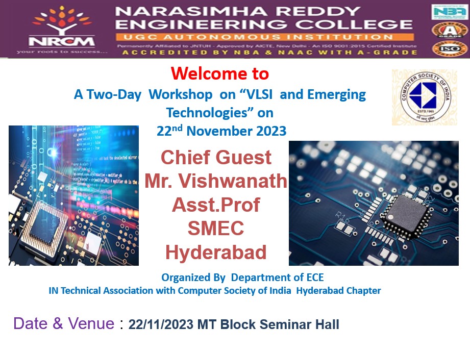Two Day Workshop  On VLSI  And Emerging  Technologies